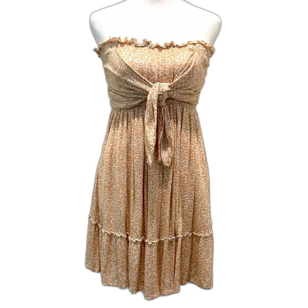 Ocean Drive Leopard Print Strapless Mini Dress